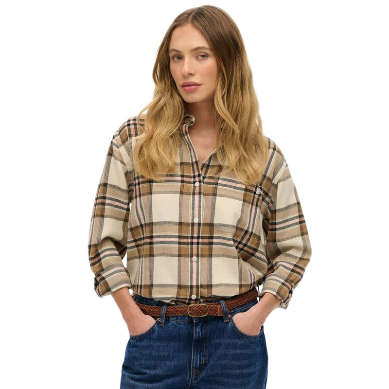 Superdry Check Flannel Boyfriend Shirt image number 0